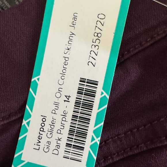 Liverpool Deep Purple Jeans - Picture 3 of 3